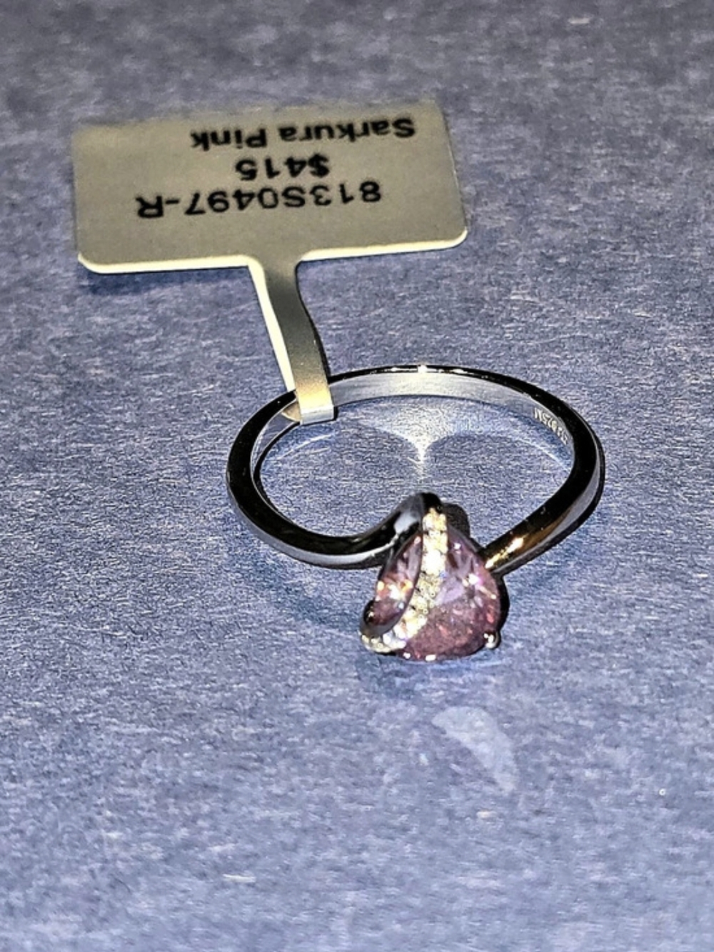 Sakura Pink Moissanite in Size 9 NWT